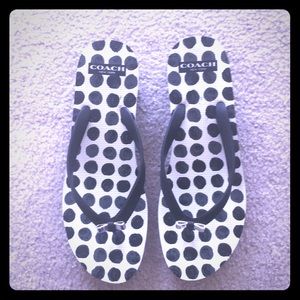 Coach “Loralyn” Wedge Flip Flops